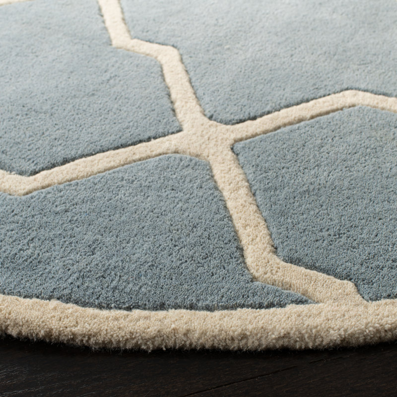 Tapis en laine touffeté à la main Osasere, Rond 5 pi