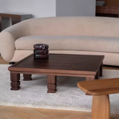 White ash wood vintage tree bark coffee table