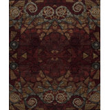 Art Tec Hand Knotted Wool Area Rug in Red/Beige