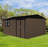 12X10 Ft Metal Garden Sheds Outdoor Storage Sheds Brown With Window-124907455
