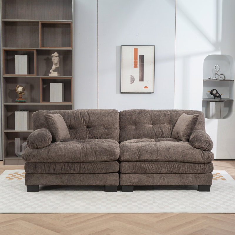Canapé modulaire en chenille