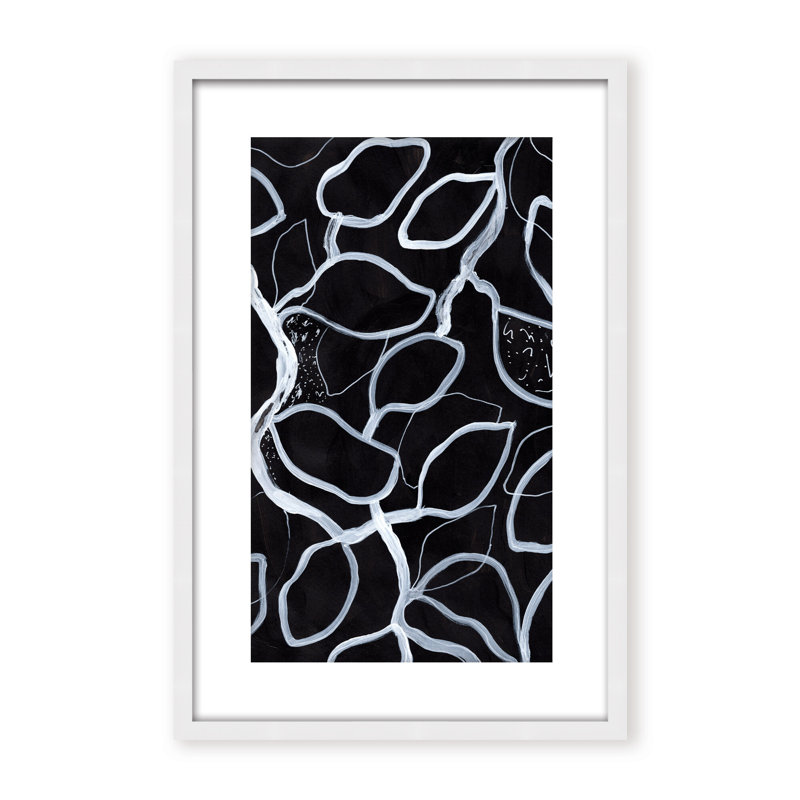 Abstract Tangled by  - Picture Frame Graphic Art on Paper, 48" H x 32" W x 1.125" D, Framed Print, Brown