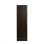 Armoire de rangement de coin contemporaine brune avec 5 tablettes