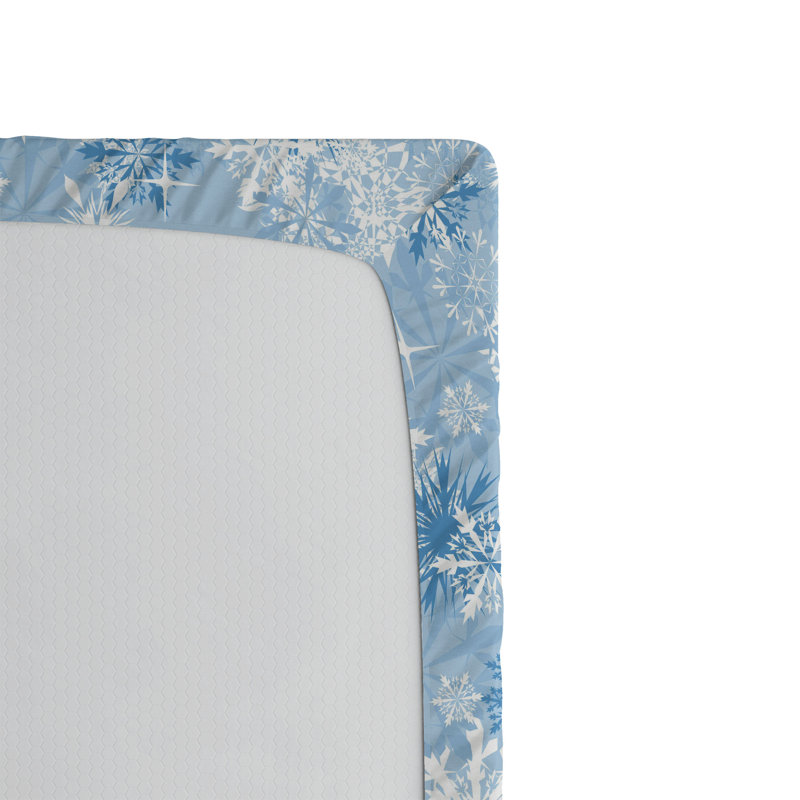 Drap-housse Ambesonne, paquet de 2, Bleu pâle / blanc floral 1, Drap-housse grand