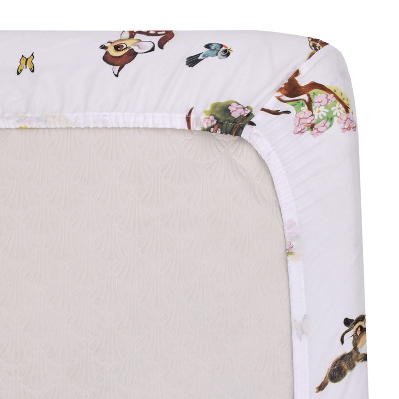 Drap-housse pour lit de bébé Disney Vintage Bambi