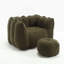 Fauteuil à billes confortable en microfibre avec mousse douce de qualité supérieure, pour la détente et une utilisation polyvalente à la maison-111878105
