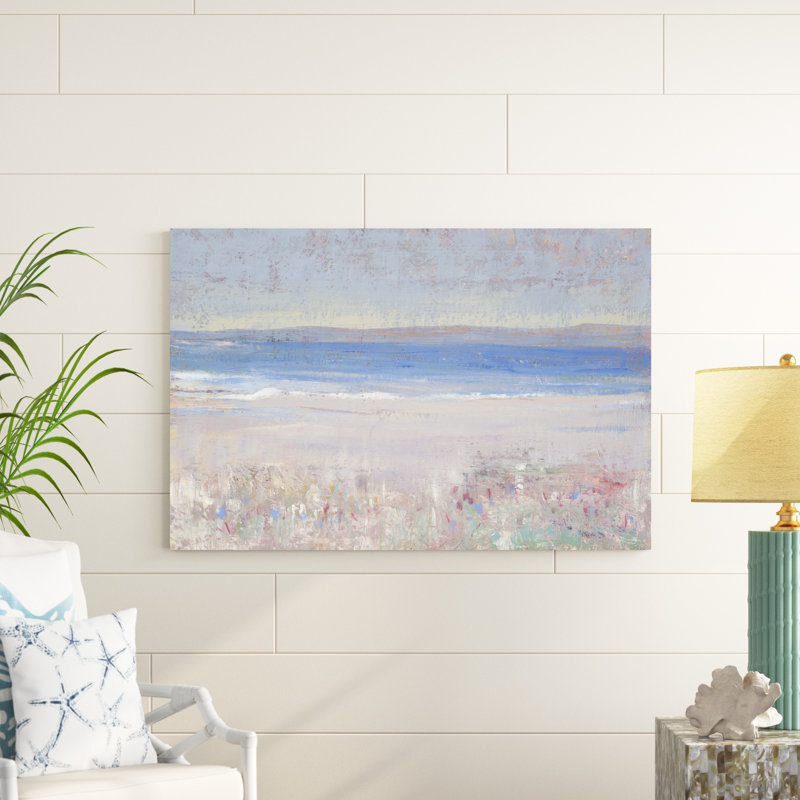 «Beach Textures II» par Timothy O 'Toole - peinture sur toile tendue, H 32 po x l 48 po