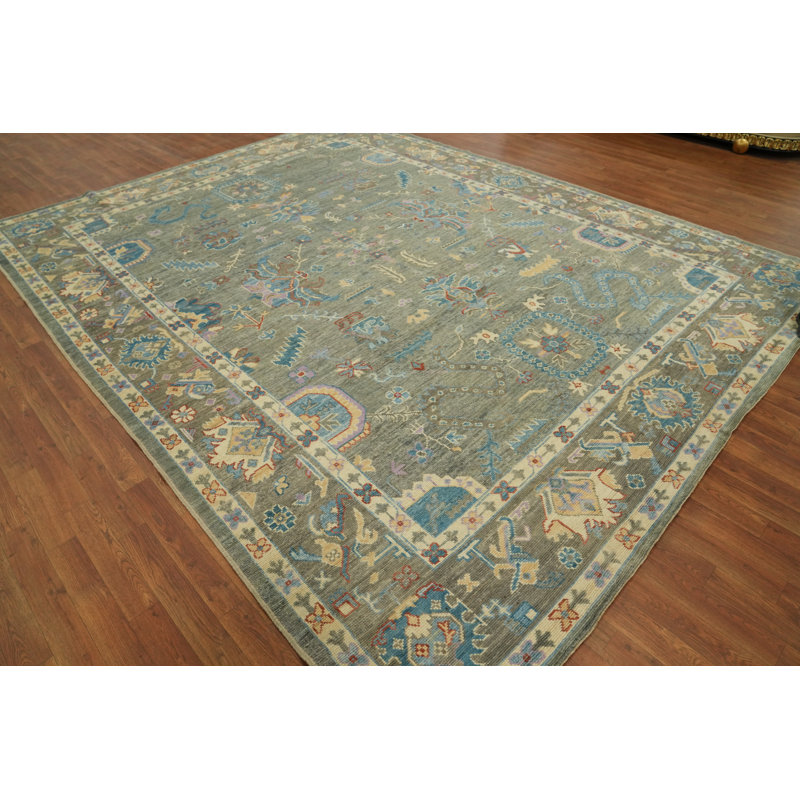 Tapis teint à la main Oushak 9 x 12
