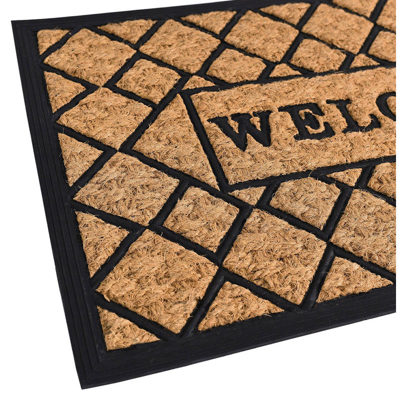 Simple élégance coco welcome 30 po x 18 po tapis de porte extérieur antidérapant Mariette