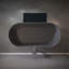 Baignoire de trempage autoportante en résine de pierre 63 po avec trop-plein et bonde escamotable de 63 po pour salle de bain contemporaine, gris mat-122018969
