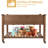 Behn Mobile Wooden Elevated Planter With Wheels