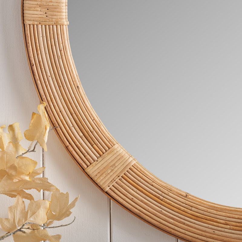 Bamboo / Rattan Round Mirror