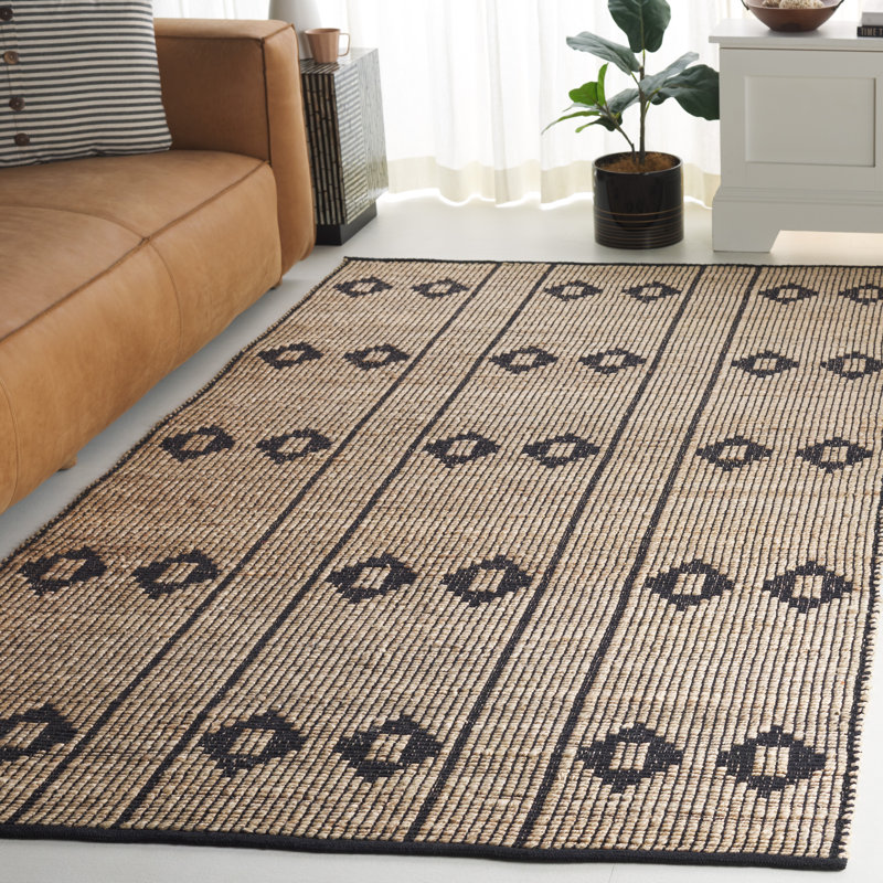 Kornelis natural fiber flatwoven jute rug, Rectangle de 5 pi x 8 pi