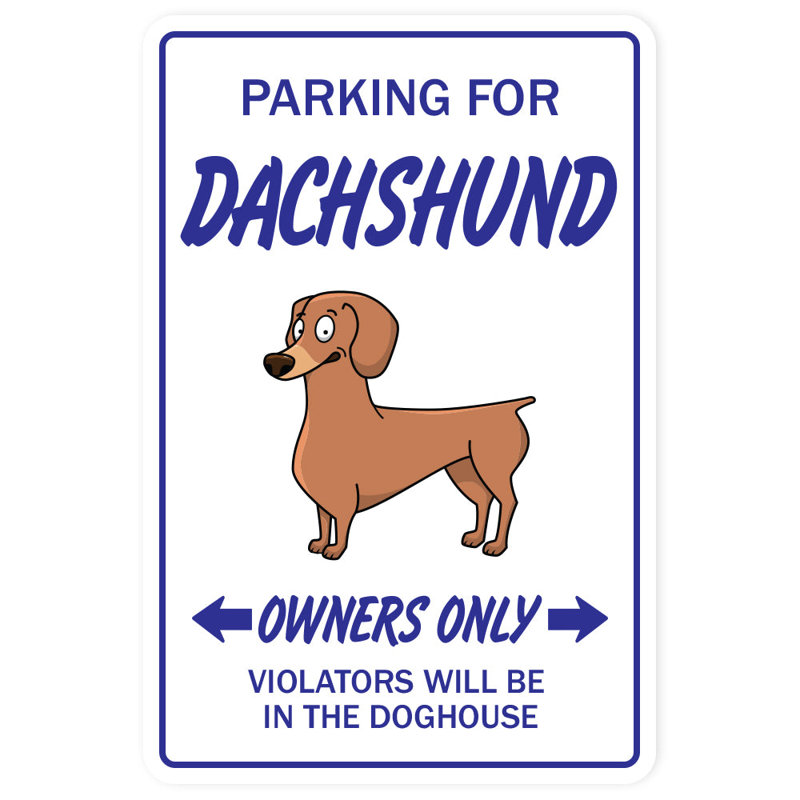Plaque de teckel pour chien