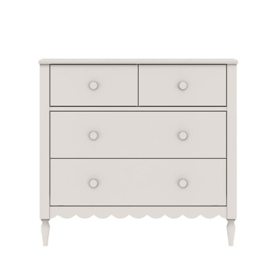 Commode Dolly à 4 tiroirs, blanc lin
