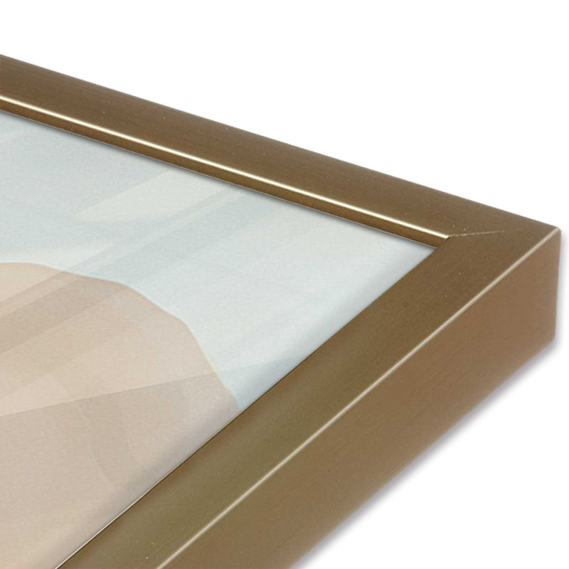 Amber Horizons II, Cadre simple brossé doré, H 17,75 po x l 17,75 po