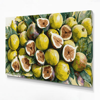 Fruit Fig Kadota Brown Canvas Wall Art