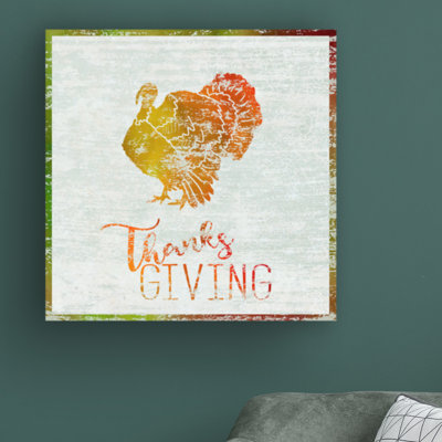 «Thanksgiving Turquie» par Cora Niele - peinture sur toile tendue