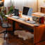 Bureau simple 82,68 po à hauteur réglable en bois massif brun-1237968223