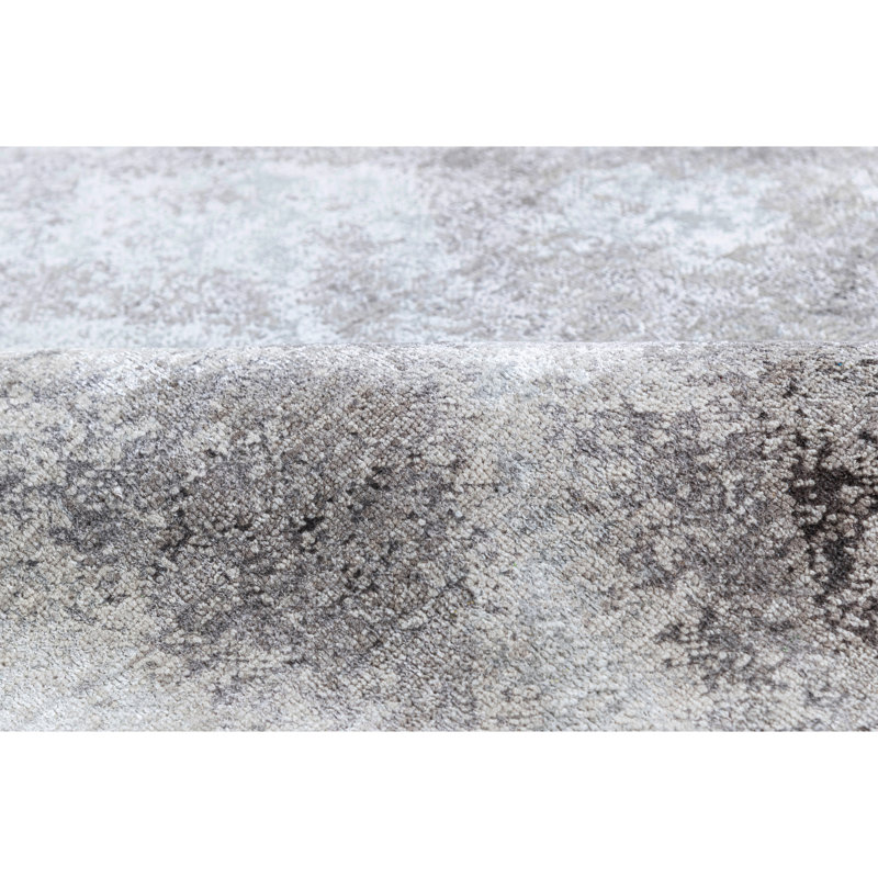 Handmade Silk and Wool Area Rug, Rectangle 5' x 8'