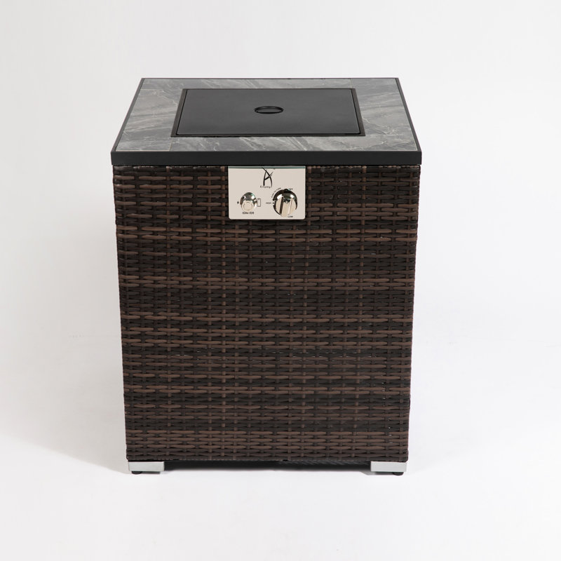 Garden Fire Column 28inch - Valves, Design Gas Table Pe Body, 40000btu Heat Output, Espresso
