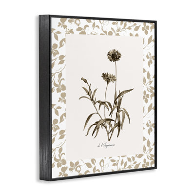 Giclée encadrée de fleurs impériales neutres, design par Kelly Donovan