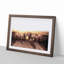 Herd of Elephants on a Dusty Road in Abstract - Picture Frame Painting Print-55763217-55763214