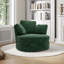 Fauteuil demi-tonneau pivotant en chenille de 40,5 po de largeur avec coussins-126422656