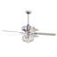 Ventilateur de plafond en cristal à 5 pales de 25,98 po avec télécommande et ensemble d'éclairage inclus