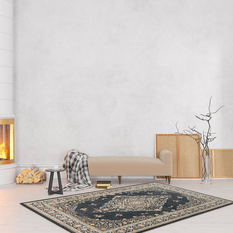 Large Tranditional Rugs Living Room Rug Washable Bedroom Rug Non-Slip Colorful Vintage Accent Floor Carpet For Home Decor