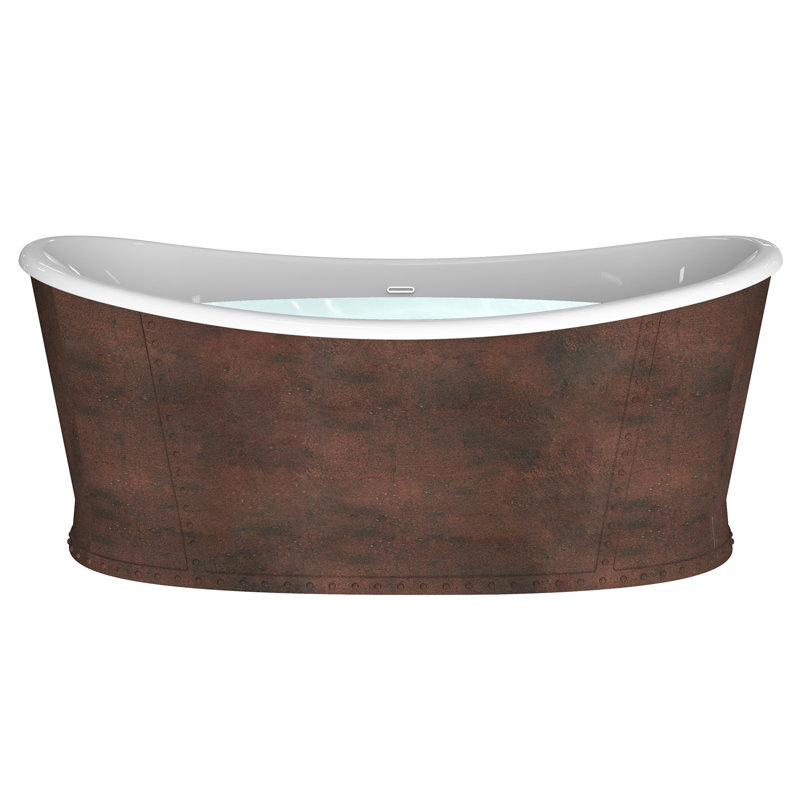 66.14'' x 30.71'' Soaking Acrylic Bathtub