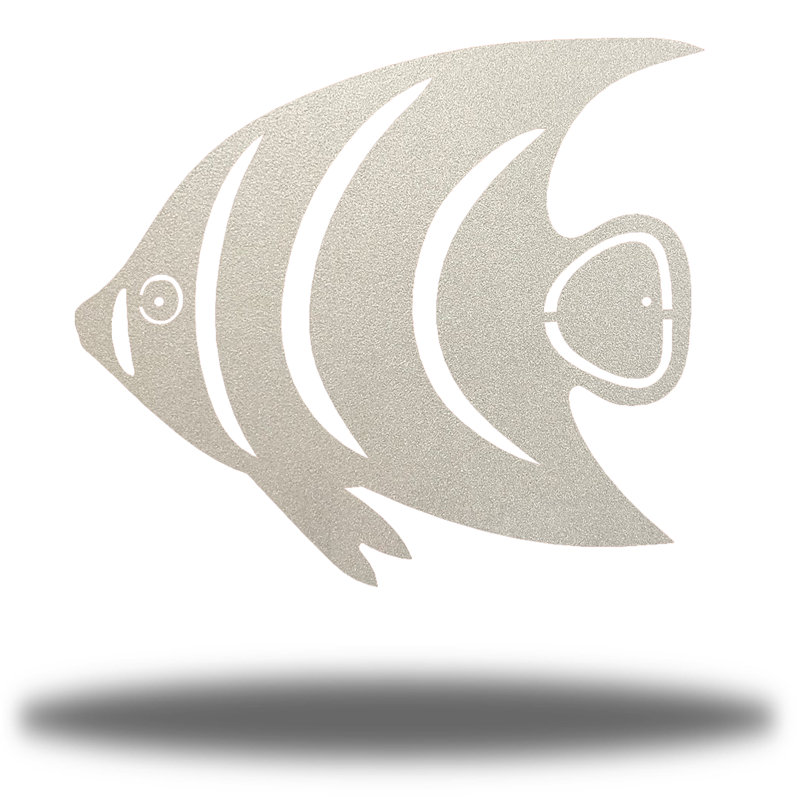 Décoration murale ange poisson, Argent, H 24 po x l 24 po x P 0,01 po
