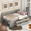 Lit de jour simple avec tiroirs et tablettes, gris (ANCIEN SKU: LP002022AAE)-1290173384-1290173429
