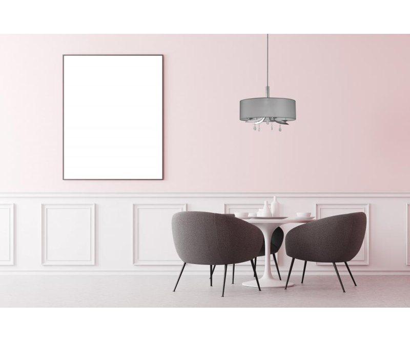Diane 4 - Light Drum Chandelier, Chrome