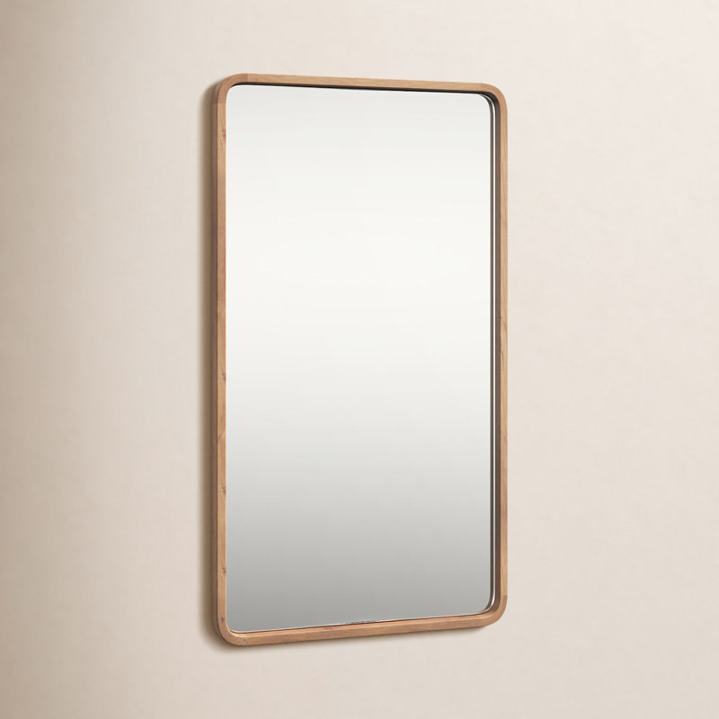 Sherman Wood Rectangle Mirror, 36" x 20", Natural Rustic