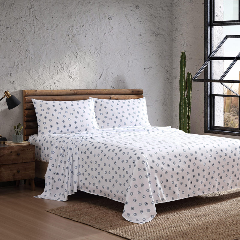 Ensemble de draps Wrangler, Ensemble de draps pour lit simple avec 1 taie d'or, Esquisse de fleurs ‑ vert