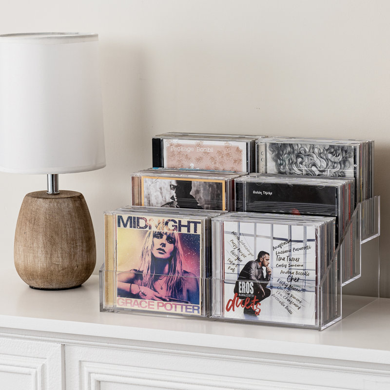 Wrought Studio™ 3 Tier Media Cd Storage Rack | Wayfair