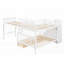 Lit superposé simple au-dessus d'un lit double en L - 118,3 po x l 96,8 po x H 61,2 po, aucun sommier requis, robuste et durable-1894571230