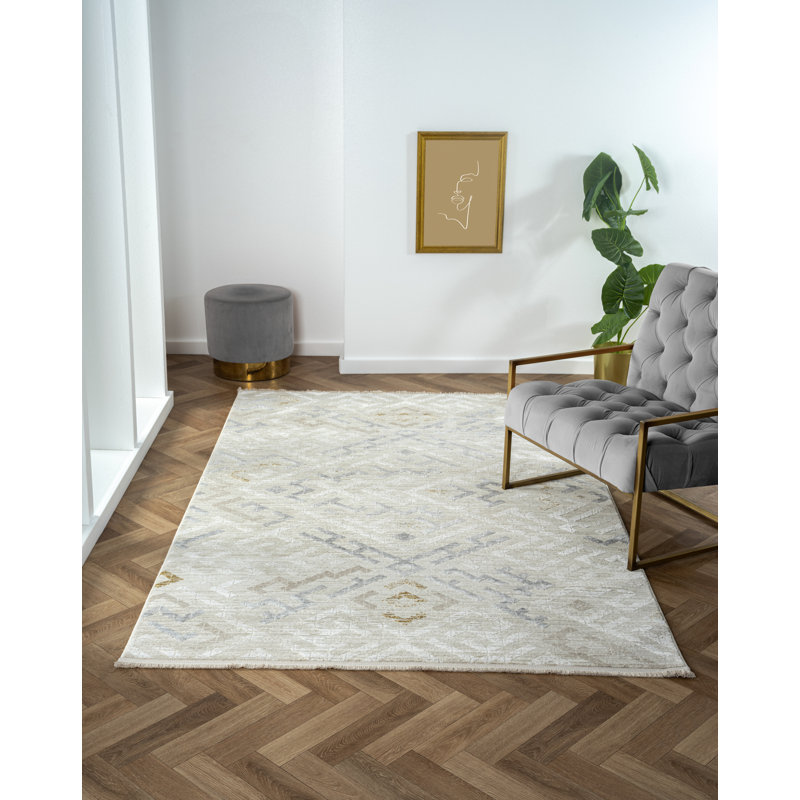 Sophie cream Rug, Rectangle 160 x 230cm