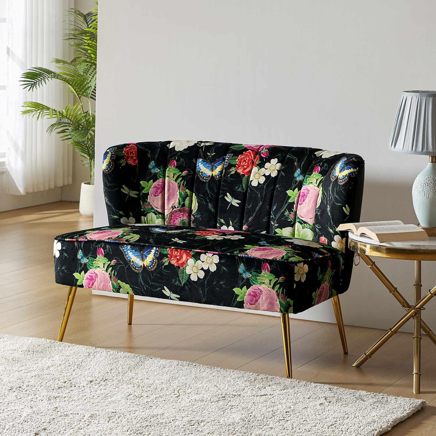 Printed loveseat discount