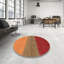 Tapis de zone rouge/orange contemporaine-900258436
