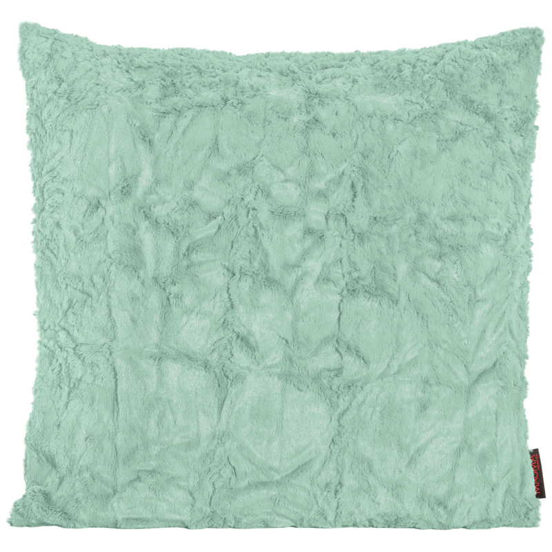Fluffy Throw Pillow, 19" x 19", Mint