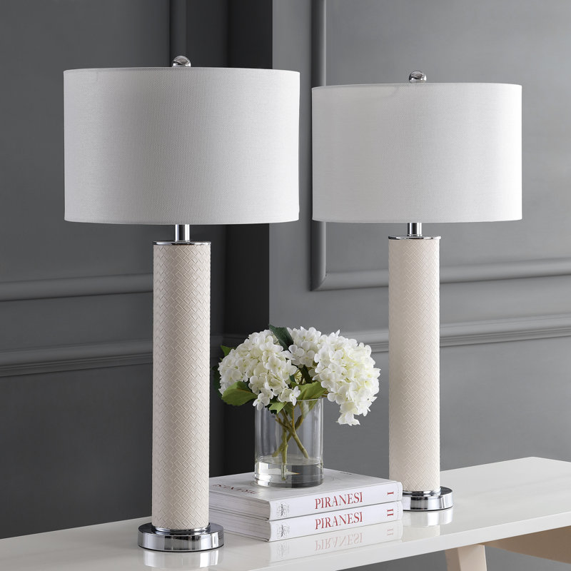 Ingertha Metal Table Lamp, Cream