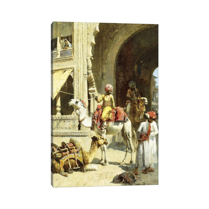 Indian Scene, 1884-89 by Edwin Lord Weeks - Wrapped Canvas Painting, 101.6 cm H x 66.04 cm W x 1.91 cm D