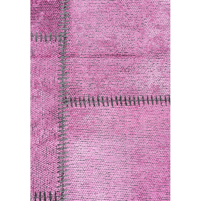 Rapture Patchwork Area Rug in Pink, Rectangle 7'10" x 9'10"