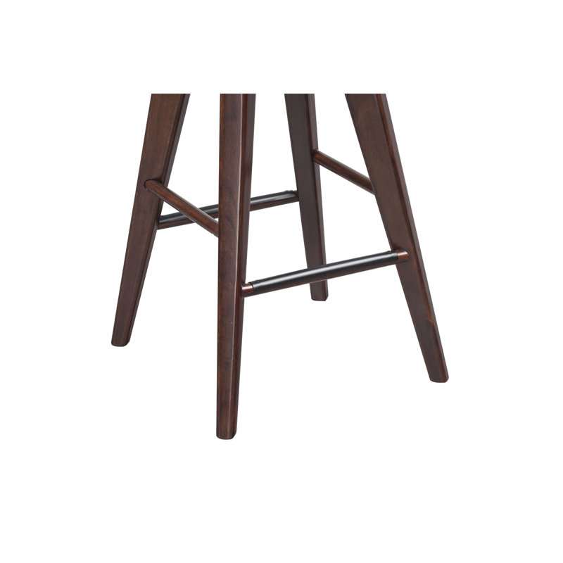 Basnti Swivel Solid Wood Counter Stool, Cappuccino, Bar Stool (29” Seat Height)