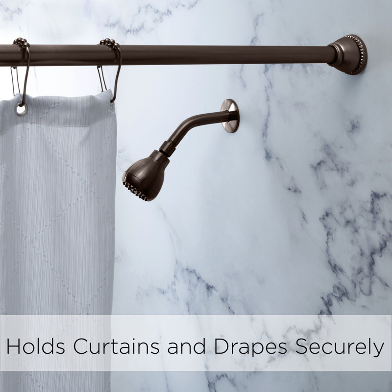 Bronze Adjustable Tension Shower Rod 42"-72"