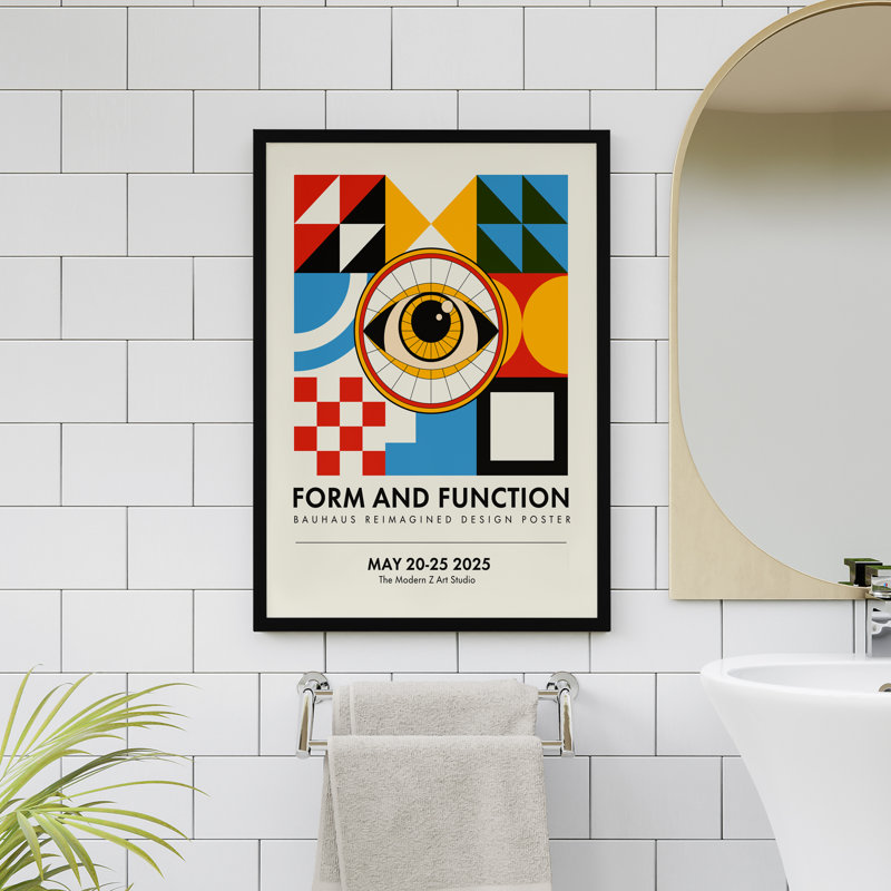 Z Z Bauhaus, affiche Mid Mid Century, Structure noire
