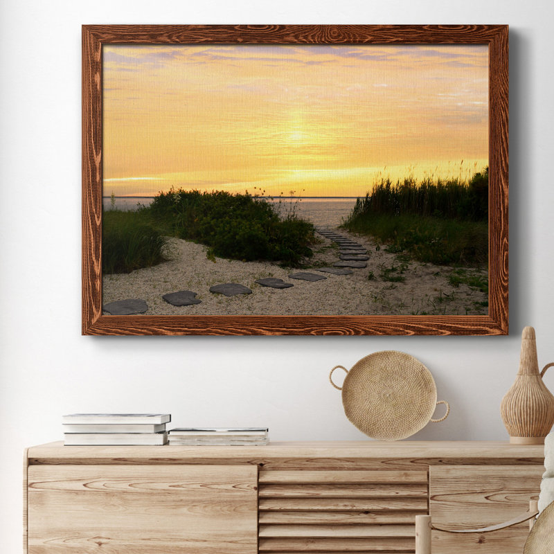 «Sunset Path» par J Paul - reproduction de photo sur papier encadrée, H 37,5 po x l 27,5 po x P 1,5 po