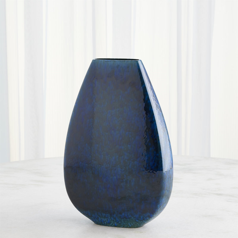 Giant Teardrop Handmade Ceramic Table Vase, 16.5" H x 11.5" W x 4" D